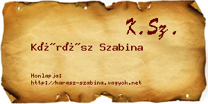 Kárász Szabina névjegykártya